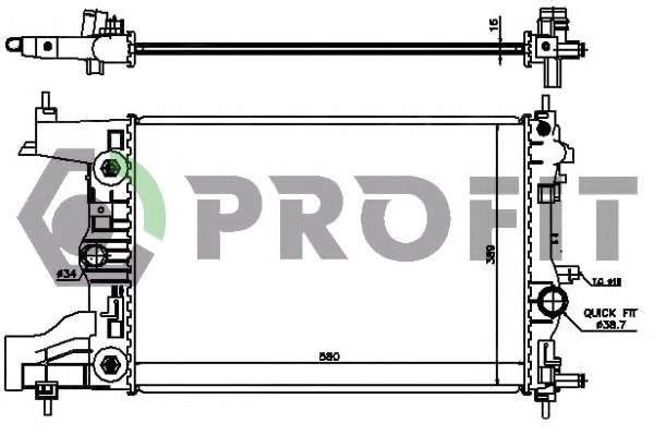 PROFIT PR 5056A2 Radiator, engine cooling